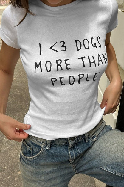 I ❤️ Dogs More Than People T-Shirt